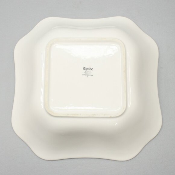 Spode Square Serving Bowl Vegetable Salad Dish Christmas Tree England - S3324-V - Picture 3 of 7